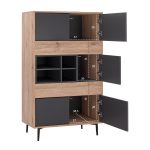 ΒΙΒΛΙΟΘΗΚΗ MARGARIT HM8678 ΓΚΡΙ ΜΕ ΦΥΣΙΚΟ 78x39x130Υ εκ. - Image 3