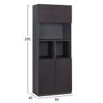 ΒΙΒΛΙΟΘΗΚΗ ΓΡΑΦΕΙΟΥ ΕΠΑΓΓΕΛΜΑΤΙΚΗ ROSEWOOD HM2089 80Χ40Χ200Υ εκ. - Image 2