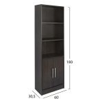 ΒΙΒΛΙΟΘΗΚΗ ΜΕΛΑΜΙΝΗΣ ENSLEY HM2027.01 ZEBRANO 60X30X180 εκ. - Image 2