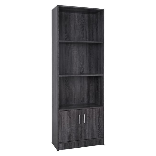 bibliothiki-melaminis-hm226901-se-anthra ΒΙΒΛΙΟΘΗΚΗ ΜΕΛΑΜΙΝΗΣ HAYDEN HM2269.01 ΣΕ ΑΝΘΡΑΚΙ ΧΡΩΜΑ 60x30x174 εκ. - Image 1