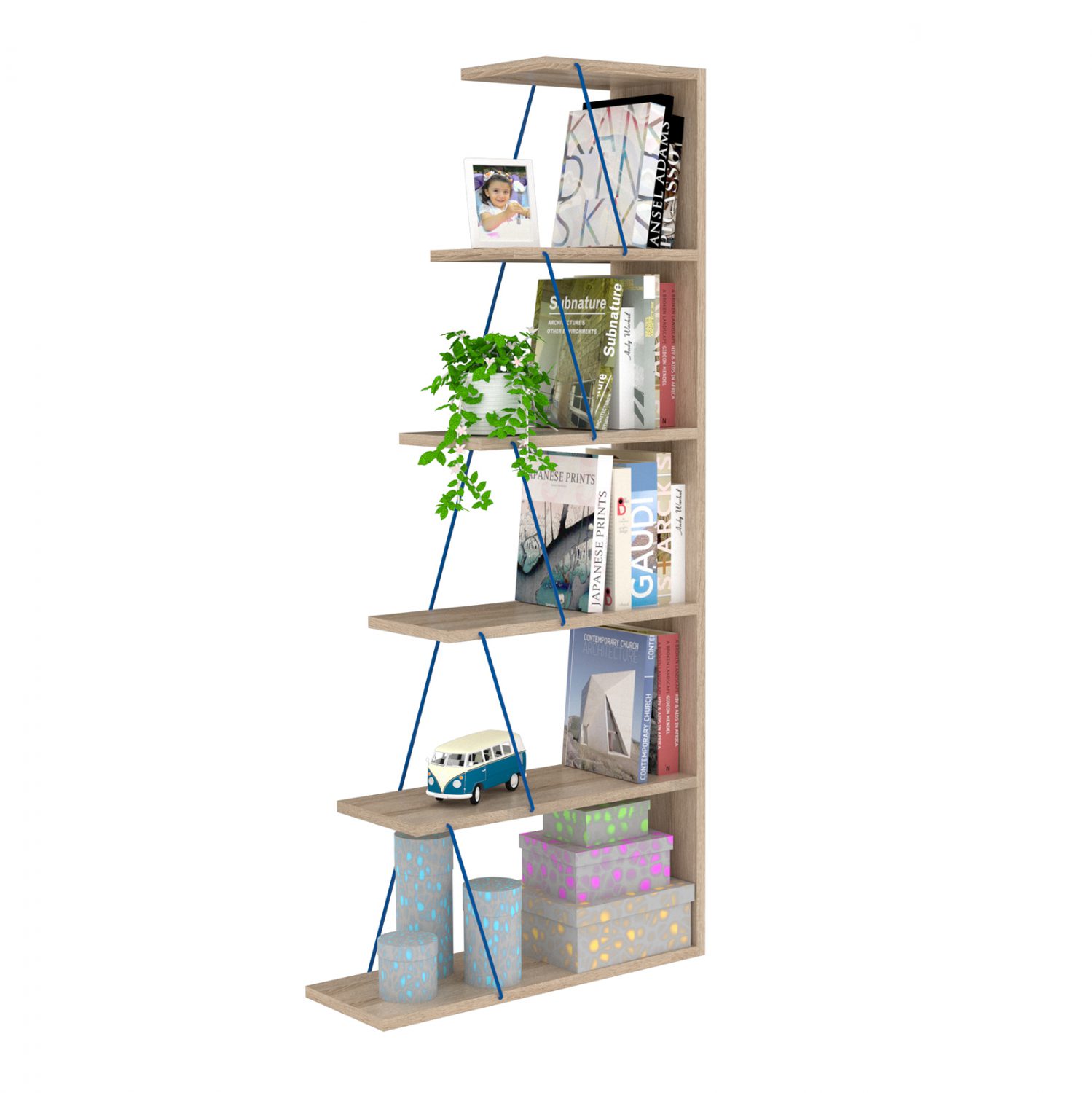 bibliothiki-se-chroma-sonama-mple-fb9224 ΒΙΒΛΙΟΘΗΚΗ MINI TARS ΣΕ ΧΡΩΜΑ SONAMA-ΜΠΛΕ HM2241.05 - Image 1