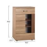 ΒΙΤΡΙΝΑ-ΝΤΟΥΛΑΠΙ TV AMALFI SONAMA-ΚΑΡΥΔΙ HM2321.01 56,5Χ27,5Χ93,5Υ εκ. - Image 2