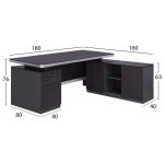 ΕΠΑΓΓΕΛΜΑΤΙΚΟ ΓΡΑΦΕΙΟ ΔΕΞΙΑ ΓΩΝΙΑ HM2092R ROSEWOOD 180X160X76Y εκ. - Image 2