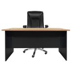 ΓΡΑΦΕΙΟ ΕΠΑΓΓΕΛΜΑΤΙΚΟ ABELINA 120x70x75 HM2015.01 ΓΚΡΙ-ΟΞΙΑ - Image 4