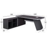 ΓΡΑΦΕΙΟ ΕΠΑΓΓΕΛΜΑΤΙΚΟ ΑΡΙΣΤΕΡΗ ΓΩΝΙΑ ROSEWOOD HM2083L 220X180X76Υ εκ. - Image 2