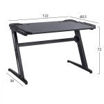 ΓΡΑΦΕΙΟ GAMING PRO PECADO 122x60,5x72 ΜΕ RGB LED ΚΑΙ ΜΑΥΡΟ ΜΕΤΑΛΛΙΚΟ ΣΚΕΛΕΤΟ HM8566 - Image 2