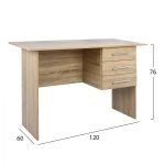 ΓΡΑΦΕΙΟ ΜΕΛΑΜΙΝΗΣ ENSLEY HM2029.02 ΜΕ 3 ΣΥΡΤΑΡΙΑ SONAMA 120X60X76 εκ. - Image 2