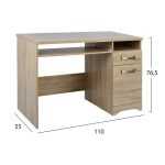 ΓΡΑΦΕΙΟ PLAYROOM SONAMA ΑΣΗΜΙ ΧΕΡΟΥΛΙ HM11592 110X55X76 - Image 2