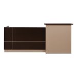 ΓΡΑΦΕΙΟ ΥΠΟΔΟΧΗΣ DALTON 240X82 WENGE ΜΠΕΖ HM2068.01 240x82x105cm - Image 4