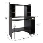 ΓΡΑΦΕΙΟ ΥΠΟΛΟΓΙΣΤΗ CHARLEY ZEBRANO HM2039.01 100x55x136 εκ. - Image 2