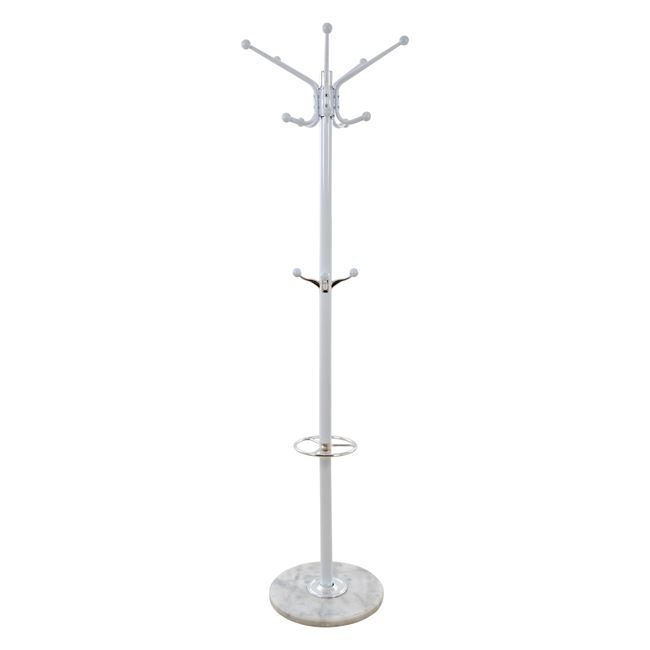 kalogeros-metallikos-hm003902-peristrefo ΚΑΛΟΓΕΡΟΣ ΜΕΤΑΛΛΙΚΟΣ INES HM0039.02 ΠΕΡΙΣΤΡΕΦΟΜΕΝΟΣ ΛΕΥΚΟΣ ΜΕ ΜΑΡΜΑΡΟ φ.37x170 εκ. - Image 1