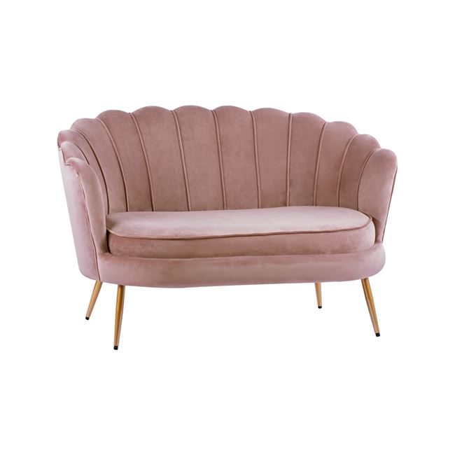 kanapes-2thesios-coquille-hm862702-apo-b ΚΑΝΑΠΕΣ 2ΘΕΣΙΟΣ COQUILLE HM8627.02 ΑΠΟ ΒΕΛΟΥΔΟ ΣΑΠΙΟ ΜΗΛΟ & ΧΡΥΣΑ ΠΟΔΙΑ 130x81x86εκ. - Image 1