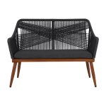 ΚΑΝΑΠΕΣ 2ΘΕΣΙΟΣ HM5550.01 ΑΛΟΥΜΙΝΙΟΥ BAMBOO LOOK ΜΕ ΣΧΟΙΝΙ ΓΚΡΙ 122x60x89Υ εκ. - Image 3
