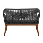 ΚΑΝΑΠΕΣ 2ΘΕΣΙΟΣ HM5550.01 ΑΛΟΥΜΙΝΙΟΥ BAMBOO LOOK ΜΕ ΣΧΟΙΝΙ ΓΚΡΙ 122x60x89Υ εκ. - Image 4