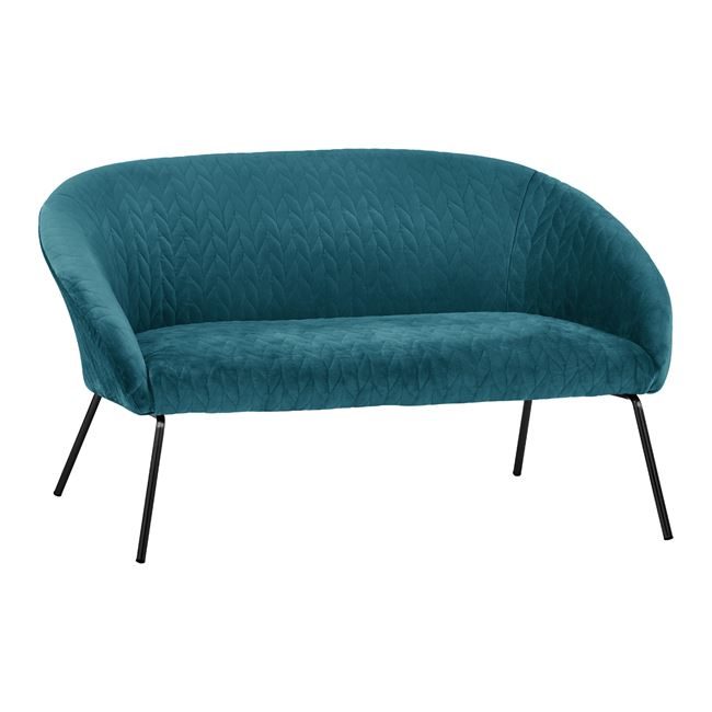 kanapes-2thesios-joyce-hm854809-beloydo ΚΑΝΑΠΕΣ 2ΘΕΣΙΟΣ JOYCE HM8548.09 ΒΕΛΟΥΔΟ ΤΙΡΚΟΥΑΖ ΜΕ ΜΕΤΑΛΛΙΚΑ ΠΟΔΙΑ 142X80X75Υ εκ. - Image 1