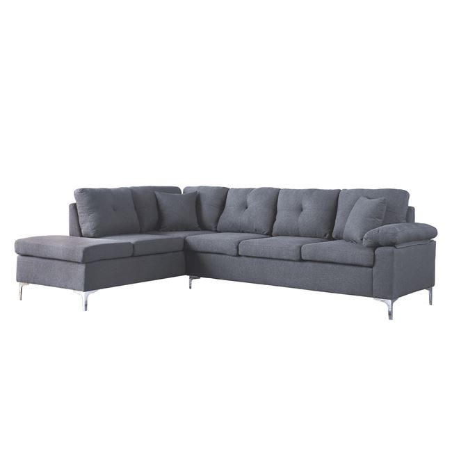 kanapes-gonia-aristeri-hm3087l-yfasma-gk ΚΑΝΑΠΕΣ ΓΩΝΙΑ ΑΡΙΣΤΕΡΗ ZAILA HM3087L ΥΦΑΣΜΑ ΓΚΡΙ 282x197x90 εκ. - Image 1