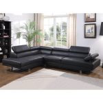 ΚΑΝΑΠΕΣ ΓΩΝΙΑ GORO ΑΡΙΣΤΕΡΗ HM3084.02L ΑΠΟ ΜΑΥΡΟ PU 270x200x87cm - Image 2