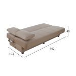 ΚΑΝΑΠΕΣ ΚΡΕΒΑΤΙ 3ΘΕΣΙΟΣ EGE 1221 ΜΠΕΖ HM3067.05 194x74x83 εκ. - Image 3