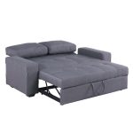 ΚΑΝΑΠΕΣ ΚΡΕΒΑΤΙ KANNA 2ΘΕΣΙΟΣ 176x102x91 εκ.HM3082.10 ΜΕ ΓΚΡΙ ΥΦΑΣΜΑ - Image 3
