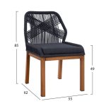 ΚΑΡΕΚΛΑ ΑΛΟΥΜΙΝΙΟΥ SOLEIL BAMBOO LOOK ΜΕ ΣΧΟΙΝΙ ΓΚΡΙ HM5547.01 56x60x83 cm. - Image 2