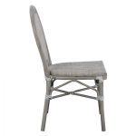ΚΑΡΕΚΛΑ ΑΛΟΥΜΙΝΙΟΥ KASON BAMBOO LOOK ΠΑΤΙΝΑ ΓΚΡΙ ΜΕ TEXTLINE 45x57x88 εκ. HM5109 - Image 4
