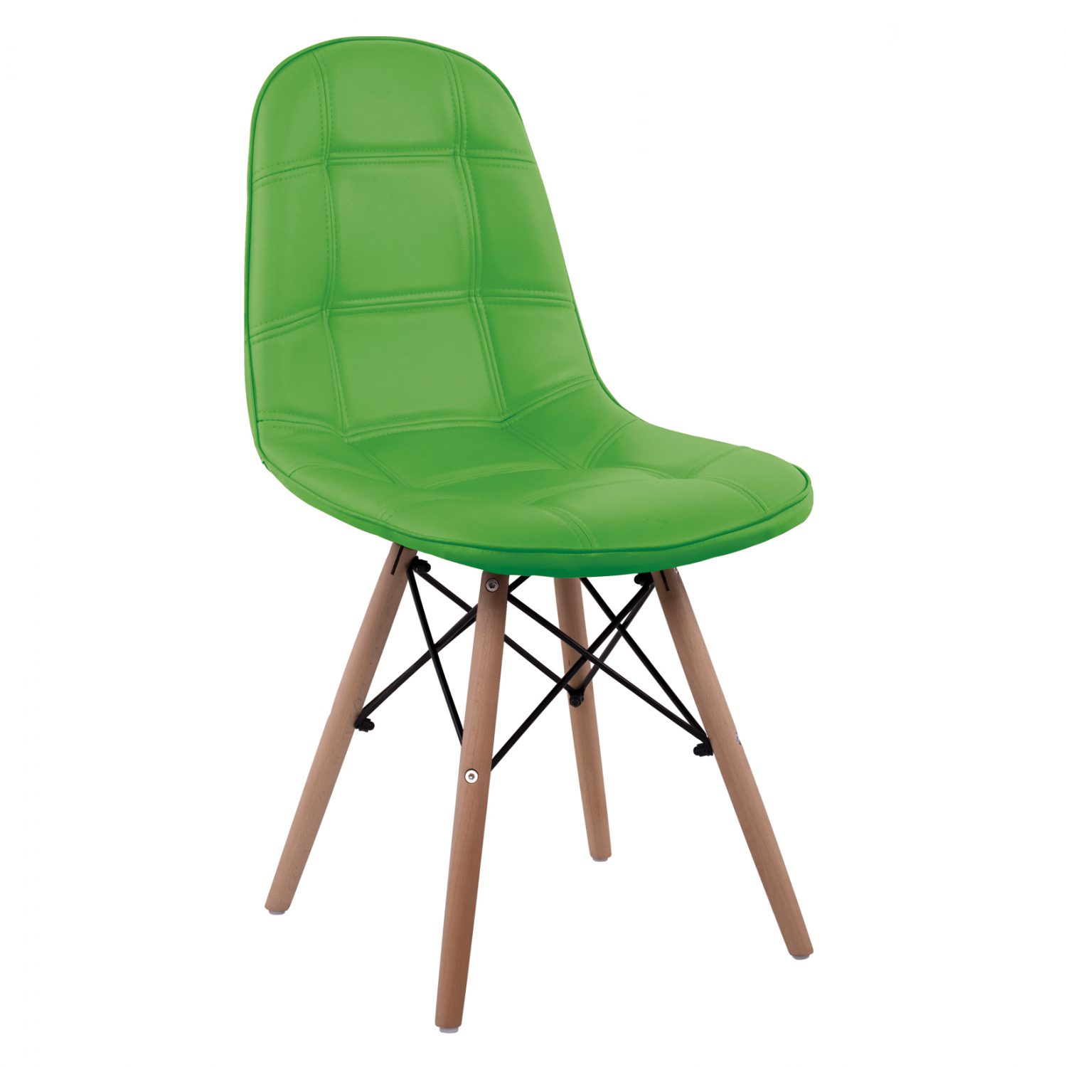 karekla-fb9003441-me-xylina-podia-kai-ka ΚΑΡΕΚΛΑ COSY HM0034.41 ΜΕ ΞΥΛΙΝΑ ΠΟΔΙΑ ΚΑΙ ΚΑΘΙΣΜΑ PU ΠΡΑΣΙΝΟ 45,5x54x81,5 εκ. - Image 1