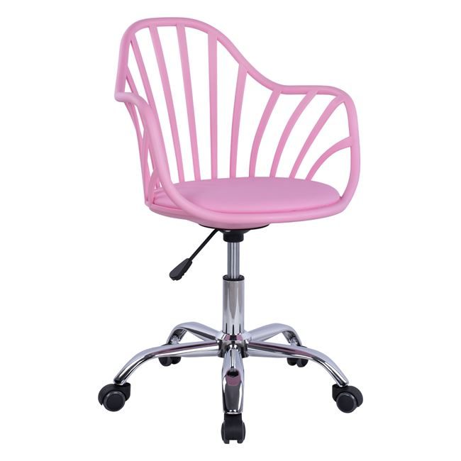 karekla-grafeioy-becky-hm845705-se-roz-c ΚΑΡΕΚΛΑ ΓΡΑΦΕΙΟΥ BECKY HM8457.05 ΣΕ ΡΟΖ ΧΡΩΜΑ 57Χ58Χ93 ΕΚ - Image 1