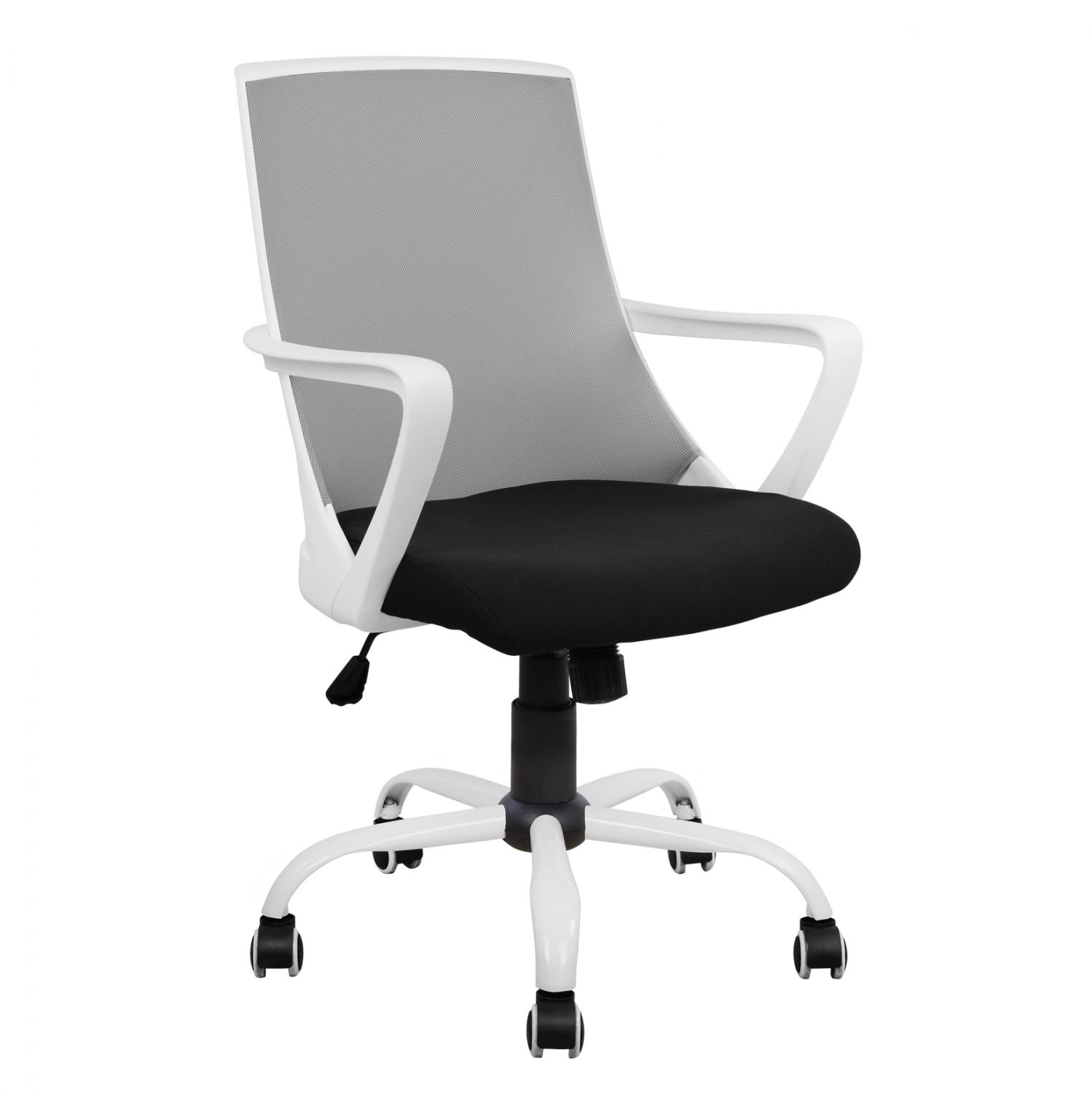 karekla-grafeioy-fb9105321-gkri-podi-met ΚΑΡΕΚΛΑ ΓΡΑΦΕΙΟΥ MALFOI HM1053.21 ΓΚΡΙ MESH & ΠΟΔΙ ΜΕΤΑΛΛΙΚΟ 58x59x103 cm - Image 1