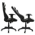 ΚΑΡΕΚΛΑ ΓΡΑΦΕΙΟΥ GAMING HM1062.04 SPEED ΜΑΥΡΟ ΛΕΥΚΟ PU 68,5x71,5x133,5 cm - Image 4