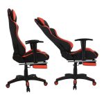ΚΑΡΕΚΛΑ ΓΡΑΦΕΙΟΥ GAMING HM1063.01 SPEED ΜΑΥΡΟ ΚΟΚΚΙΝΟ & ΥΠΟΠΟΔΙΟ 68 x 71,5 x 134 cm - Image 4