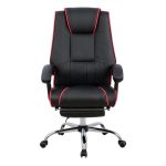 ΚΑΡΕΚΛΑ ΓΡΑΦΕΙΟΥ GAMING AMATA ΜΕ ΥΠΟΠΟΔΙΟ HM1089.01 ΜΑΥΡΗ ΚΟΚΚΙΝΗ 64x68x128 cm - Image 3