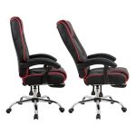 ΚΑΡΕΚΛΑ ΓΡΑΦΕΙΟΥ GAMING AMATA ΜΕ ΥΠΟΠΟΔΙΟ HM1089.01 ΜΑΥΡΗ ΚΟΚΚΙΝΗ 64x68x128 cm - Image 4