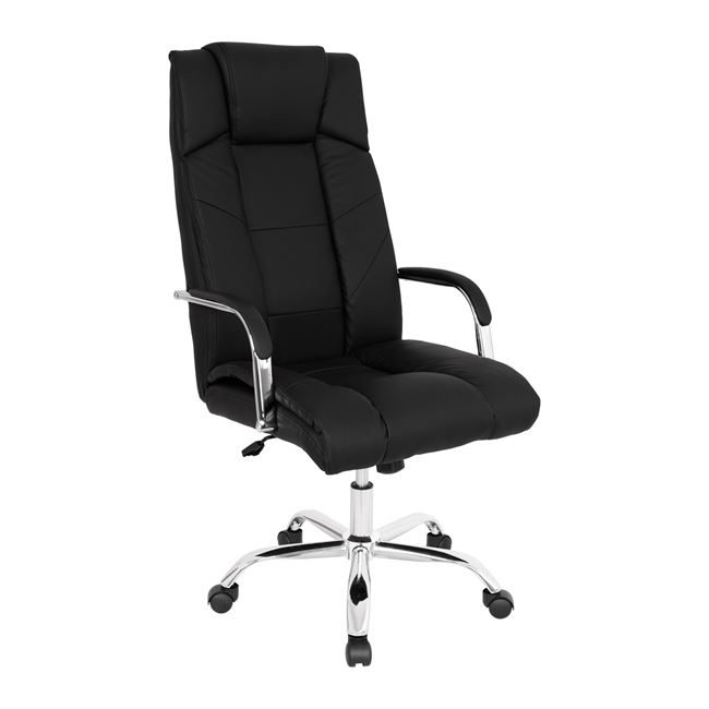 karekla-grafeioy-hm1117-me-mayro-pu ΚΑΡΕΚΛΑ ΓΡΑΦΕΙΟΥ PAISLEY HM1117 ΜΕ ΜΑΥΡΟ PU 59x71x105 cm. - Image 1