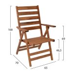 ΚΑΡΕΚΛΑ ΜΕ ΜΠΡΑΤΣΑ ΚΑΡΥΔΙ ΝΑΞΟΣ ΠΤΥΣ/ΝΗ HM5414.01 65x70x100 εκ. - Image 2