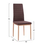 ΚΑΡΕΚΛΑ ΜΕΤΑΛΛΙΚΗ LADY HM0037.13 ΚΑΦΕ ΥΦΑΣΜΑ ΜΕΤΑΛΛΙΚΟ ΣΚΕΛΕΤΟ K/D 40x48x95 εκ. - Image 2