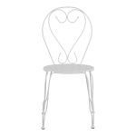ΚΑΡΕΚΛΑ ΜΕΤΑΛΛΙΚΗ AMORE ΛΕΥΚΗ 42x48x90 εκ. HM5007.12 - Image 3