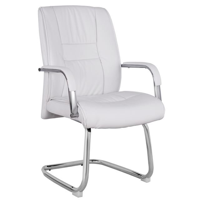 karekla-synergasias-hm110702-se-chroma-l ΚΑΡΕΚΛΑ QUERIDA HM1107.02 ΣΕ ΧΡΩΜΑ ΛΕΥΚΟ 58x72x98cm - Image 1