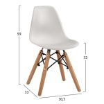 ΚΑΡΕΚΛΑ TWIST KID ΤΜΧ.HM8453.01 ΞΥΛΙΝΑ ΠΟΔΙΑ Κ ΚΑΘΙΣΜΑ PP ΛΕΥΚΟ 30,5Χ33Χ59 ΕΚ - Image 2