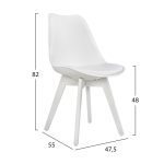 ΚΑΡΕΚΛΑ VEGAS HM0033.31 ΠΟΛΥΠΡΟΠΥΛΕΝΙΟΥ-PU- ΛΕΥΚΟ 47,5x55x82 εκ. - Image 2