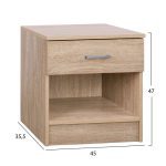 ΚΟΜΟΔΙΝΟ ΜΕ 1 ΣΥΡΤΑΡΙ LANEY SONAMA 45x35,5x47Υ εκ. HM2345.01 - Image 2