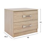 ΚΟΜΟΔΙΝΟ ΜΕ 2 ΣΥΡΤΑΡΙΑ ΚΑΙ ΧΕΡΟΥΛΙ ASHLYN HM2235.02 SONAMA 48x40x42εκ. - Image 2