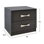 ΚΟΜΟΔΙΝΟ ΜΕ 2 ΣΥΡΤΑΡΙΑ ΚΑΙ ΧΕΡΟΥΛΙ ASHLYN HM2235.01 ZEBRANO 48x40x42Yεκ. - Image 2