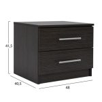 ΚΟΜΟΔΙΝΟ ΜΕΛΑΜΙΝΗΣ CHELSEA HM2220.01 ZEBRANO 48X40,5X41,5 εκ. - Image 2