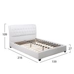 ΚΡΕΒΑΤΙ ODALYS 150x200 εκ. ΜΕ PU ΛΕΥΚΟ HM549.01 - Image 2