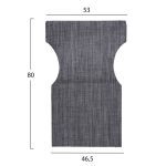 ΜΑΞΙΛΑΡΙ TEXTILENE 600gr/m2 2X1 ΓΚΡΙ ΓΙΑ ΠΟΛΥΘΡΟΝΑ ΣΚΗΝΟΘΕΤΗ HM5272.10 46.5Χ53Χ80Υεκ. - Image 2