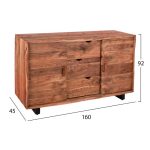 ΜΠΟΥΦΕΣ NICOLE ΑΠΟ ΜΑΣΙΦ ΞΥΛΟ ΑΚΑΚΙΑΣ ΦΥΣΙΚΟ 160X45X92Υεκ.HM8184 - Image 2