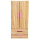 ΝΤΟΥΛΑΠΑ 2ΦΥΛΛΗ PLAYROOM SONAMA-ΡΟΖ HM335+HM336.02 80X50X180εκ. - Image 2