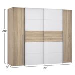 ΝΤΟΥΛΑΠΑ 4ΦΥΛΛΗ (2 ΣΥΡΟΜΕΝΑ-2 ΣΤΑΘΕΡΑ) LOIS HM2369.02 SONAMA ΛΕΥΚΟ 271Χ62Χ210Υεκ. - Image 2