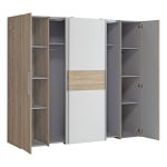 ΝΤΟΥΛΑΠΑ 4ΦΥΛΛΗ (2 ΣΥΡΟΜΕΝΑ-2 ΣΤΑΘΕΡΑ) LOIS HM2369.02 SONAMA ΛΕΥΚΟ 271Χ62Χ210Υεκ. - Image 4