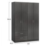 ΝΤΟΥΛΑΠΑ 4ΦΥΛΛΗ BLAKELY ME 2 ΣΥΡΤΑΡΙΑ HM339.01 ZEBRANO 120Χ42,5Χ180,5εκ. - Image 2
